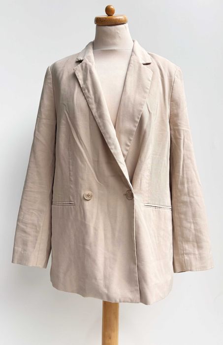 Marynarka H&M Beżowa Beż Luzna M 38 Elegancka