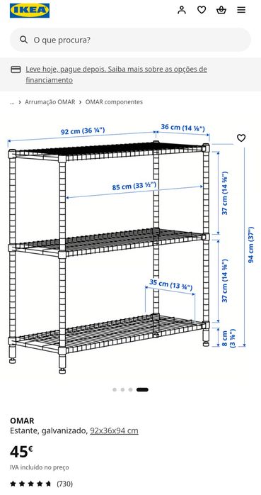 Estante galvanizado IKEA