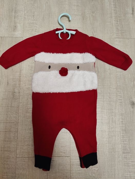Новий! Теплий чоловічок, ромпер від NEXT на 3-6 міс Новий рік 68см