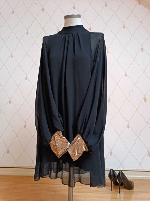 Чорна коктейльна сукня asos