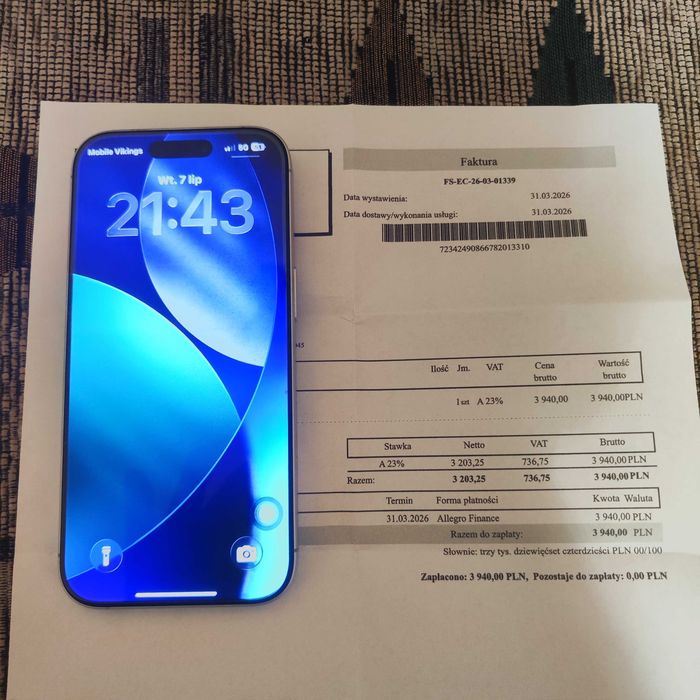 Smartfon Apple iPhone 17 8/256GB White