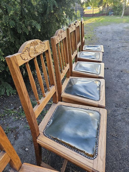 Krzesła drewniane. 6 sztuk