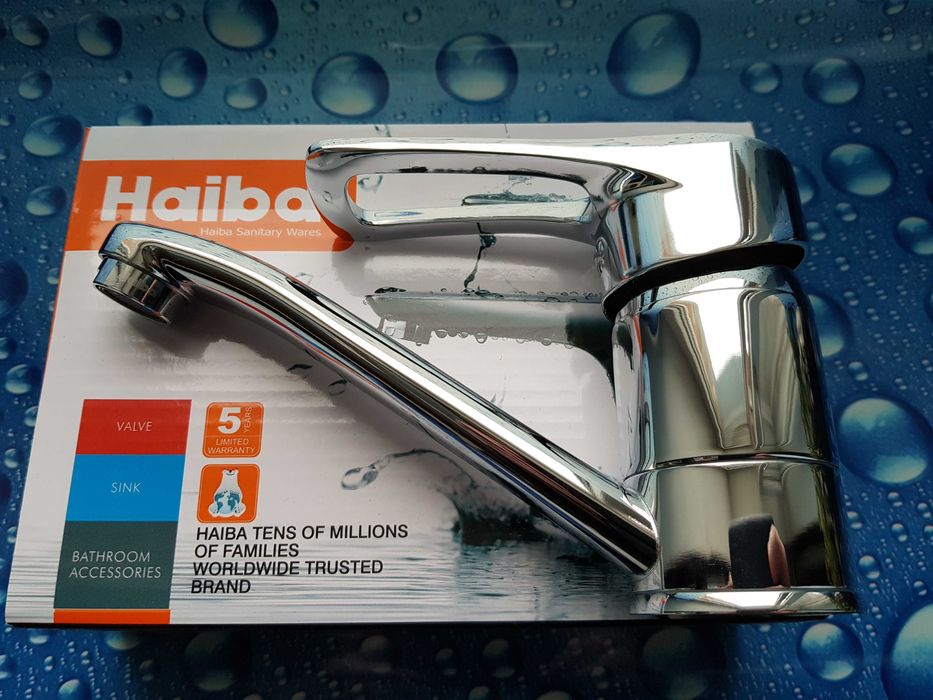 Смеситель змiшувач для умывальника Haiba Hermes 004 излив 15 см латунь