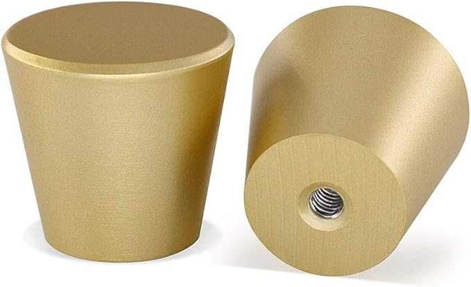 10 Modernistycznych Złotych Gałek Meblowych do Szuflady Komody Szafy