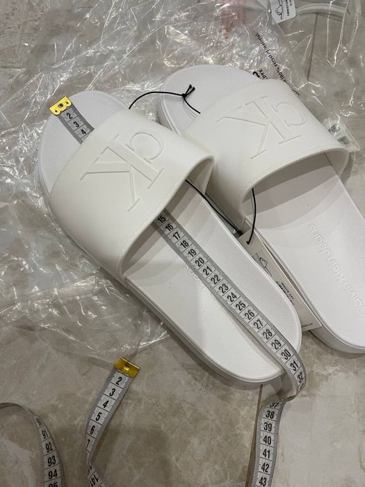 Шльопанці Calvin Klein оригінал у білому кольорі