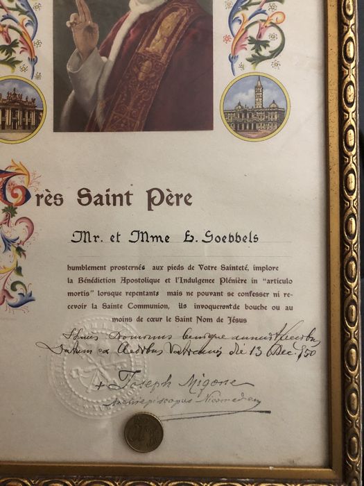 Certificado de benção apostolica vaticano