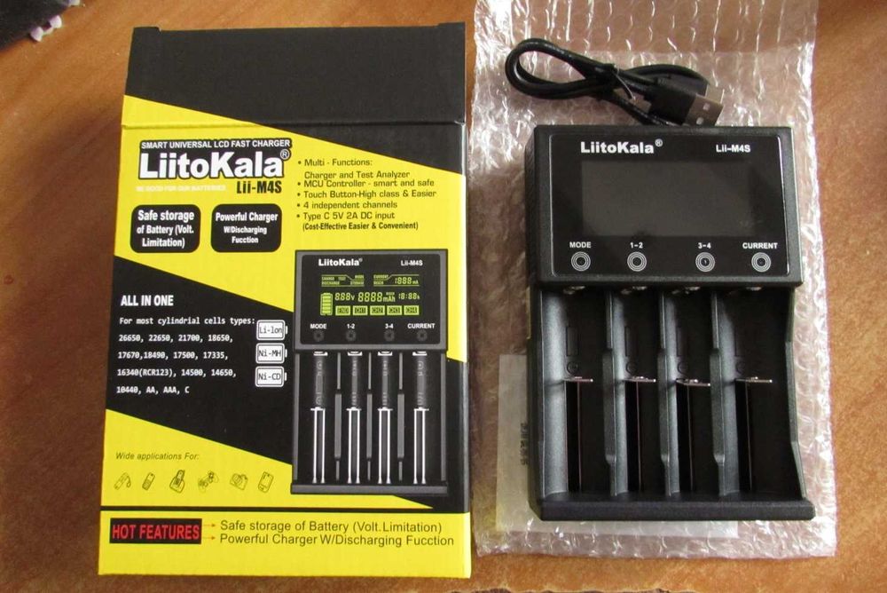 Зарядне LiitoKala Lii 100 100C 202 402 S1 S2 S4 CH2 CH4 C2 PL2 M4S KU4
