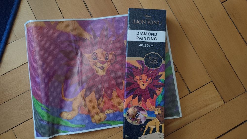 Diamond painting malowanie diamentowe nowe król lew 40x30