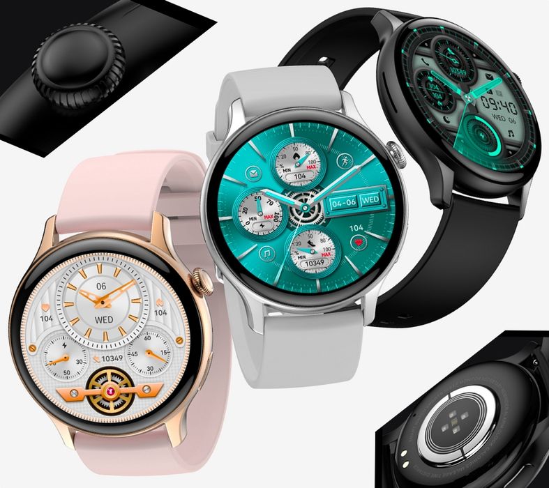 smartwatch damski rubicon rncf10 silver/grey smarub238