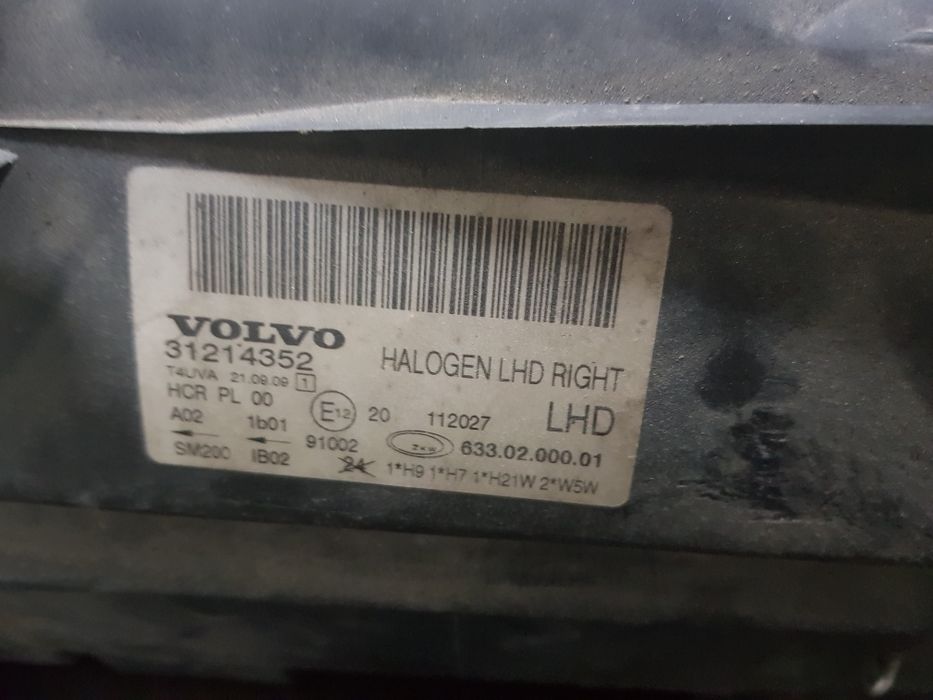 Farol esquerdo rhd  volvo v70III