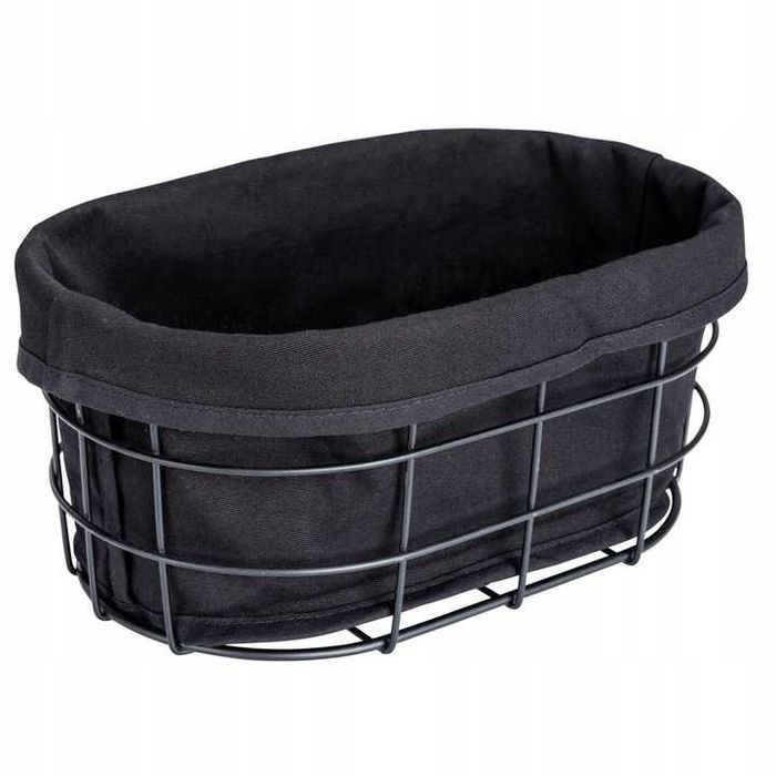 Koszyk metalowy z bawełnianą wyściółką