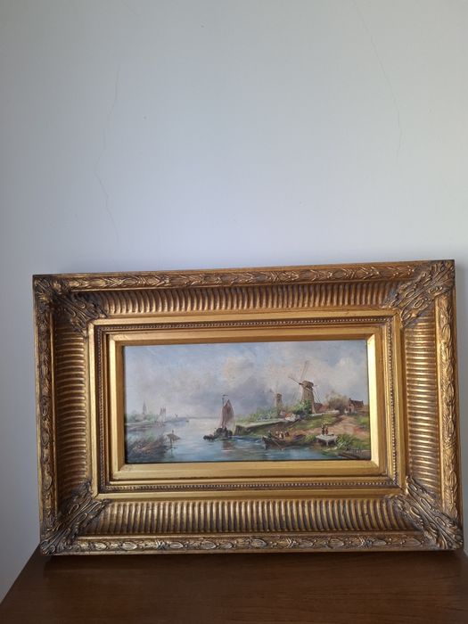 Quadro c/ moldura madeira