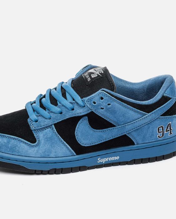 Мужские кроссовки Nike SB Dunk x Supreme Blue. Размеры 41-45