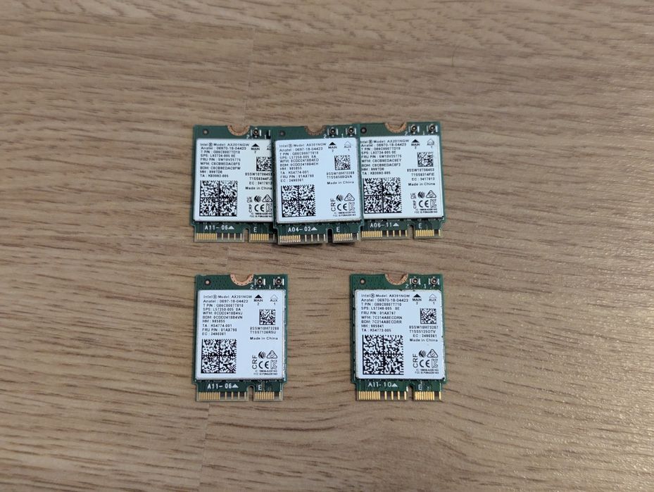 Wi-Fi адаптер для ноутбука Intel AX201. WiFi 6 GHz. Wi-Fi 6 AX