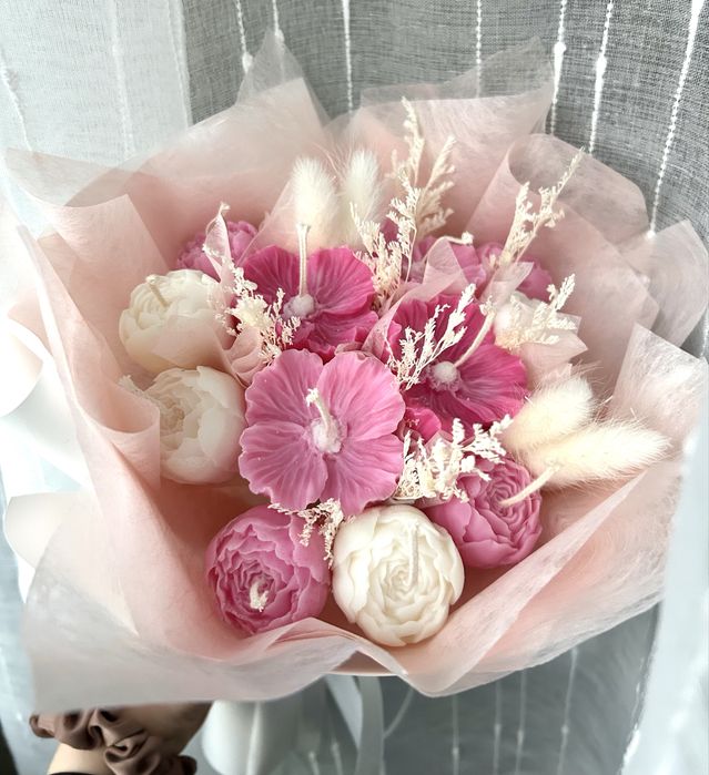 Bukiety ze świec sojowych