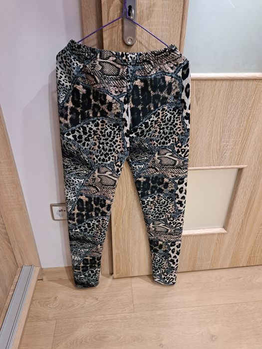 Ocieplane spodnie dresowe dla dziewczynki wiskoza bawełna