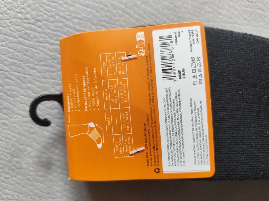 Damskie skarpetki stopki Timberland