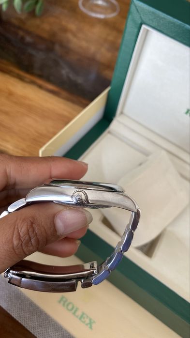 Relogio Oyster Perpetual Rosa – Novo | Aço Inoxidável | Completo