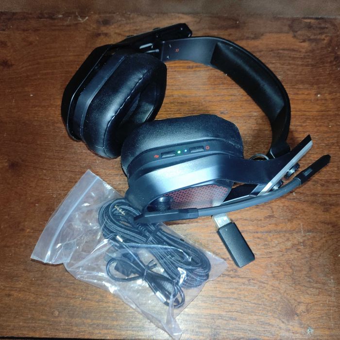 Mpow bh470a бездротова гарнітура, ps5, xbox, шумодав, radio 2.4 ghz