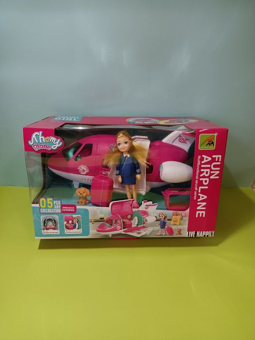 Набір - літак-іграшка  зі стюардесою