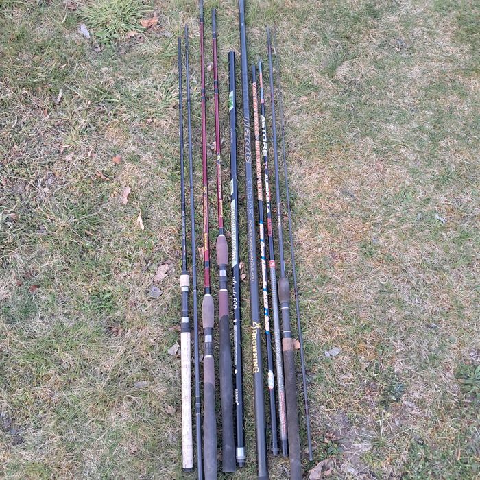 Wędki na części elementy uszkodzone niekompletne