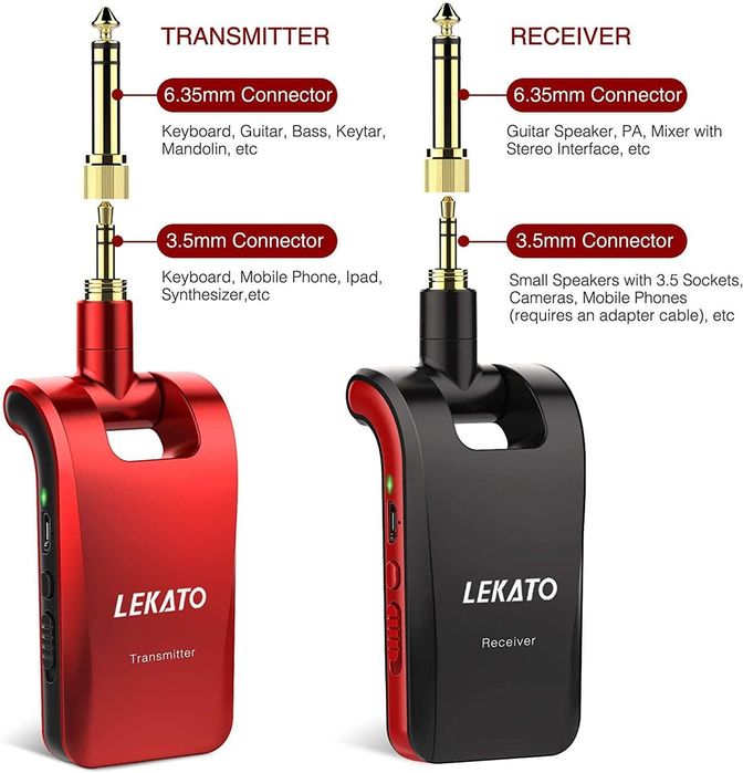 Бездротова гітарна система LEKATO WS-60 2.4G