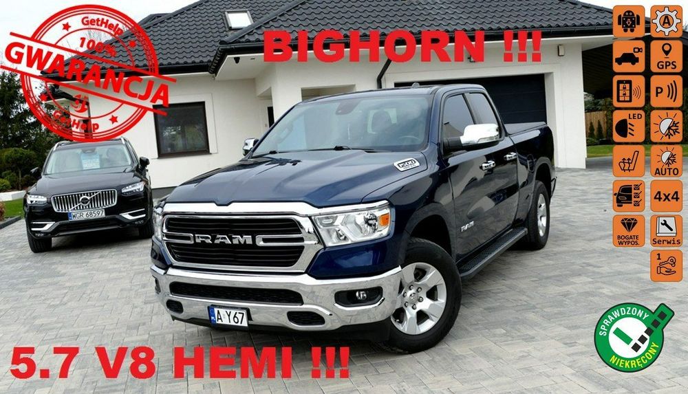 Dodge RAM 1500 Hemi BigHorn! 5.7 V8! Niski Przebieg! Gwarancja!