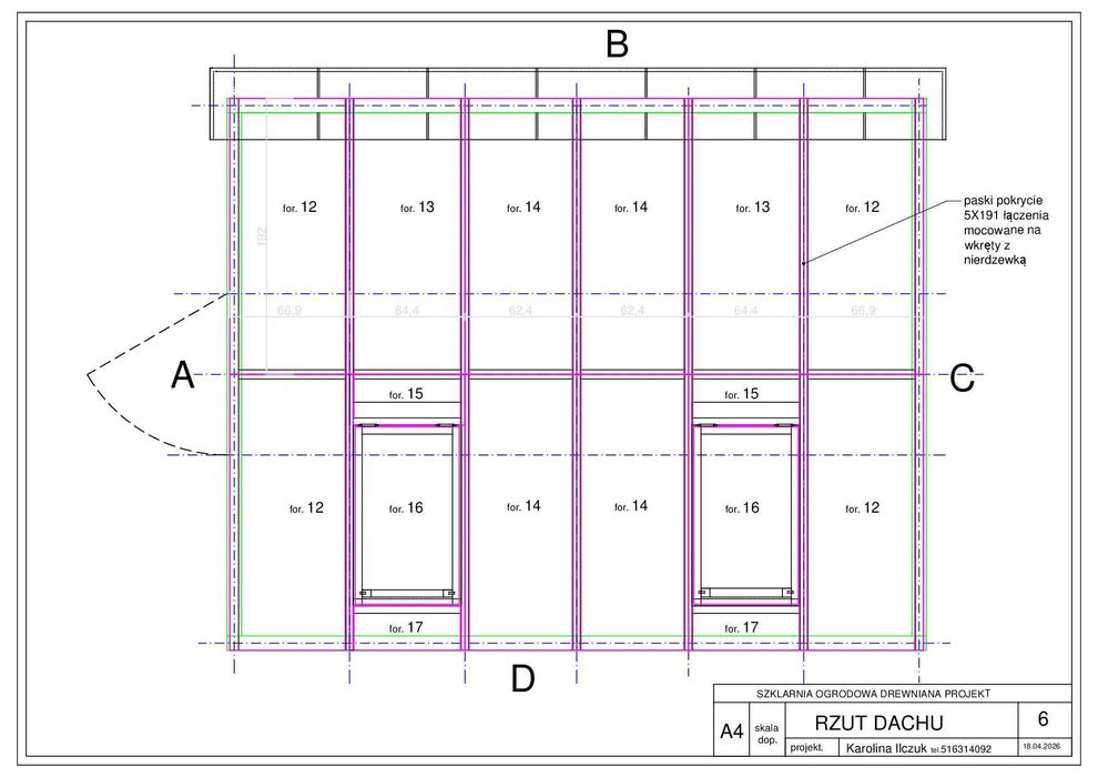 szklarnia ogrodowa projekt