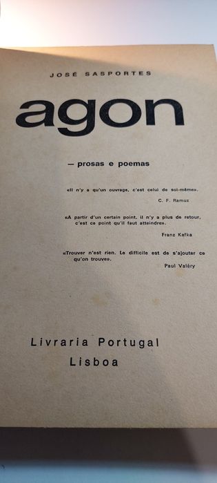 Agon - José Sasportes (1971) | Prosas e Poemas