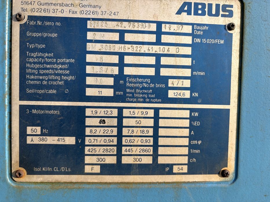 Suwnica bramowa ABUS 5t