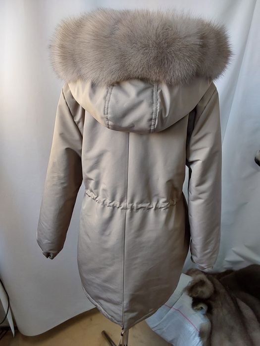 Жіноча парка, куртка з фінським песцем під соболь, розміри 42-60