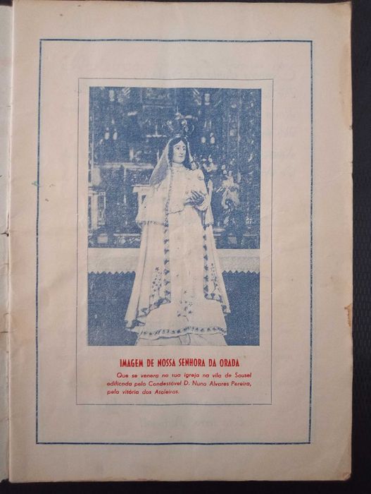 Programa das Festas em Honra de Nossa Senhora da Orada Sousel