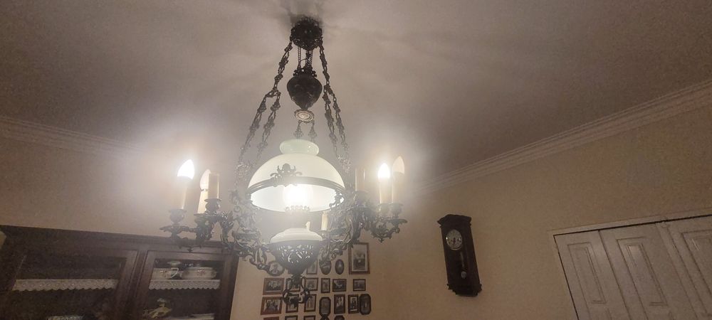 Candeeiro teto ferro forjado