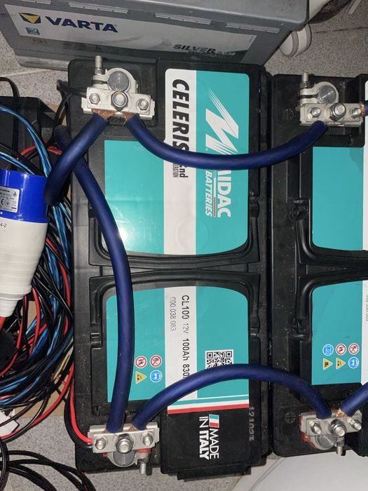 4x baterias italianas MIDAC 100 amperes 12v