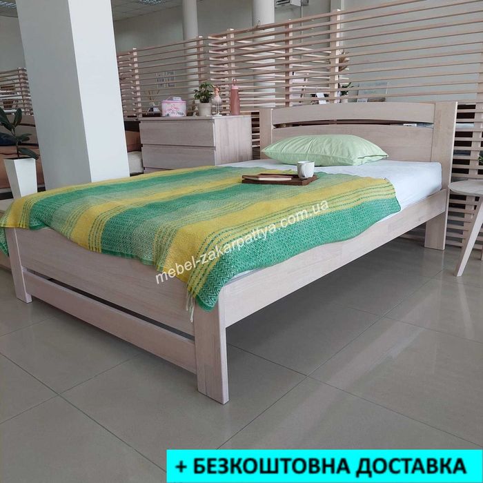 Кровать двуспальная бук. Купити ліжко деревяне . Доставка до будинку