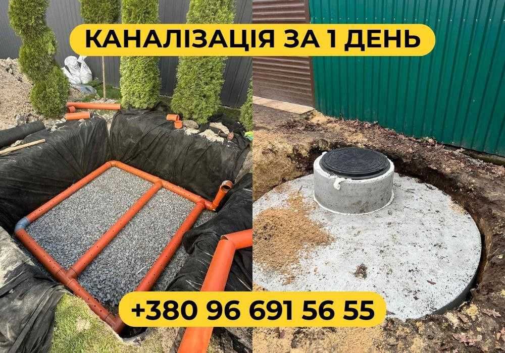 Выгода! Септик в Киеве и обл под ключ. Бетонные кольца