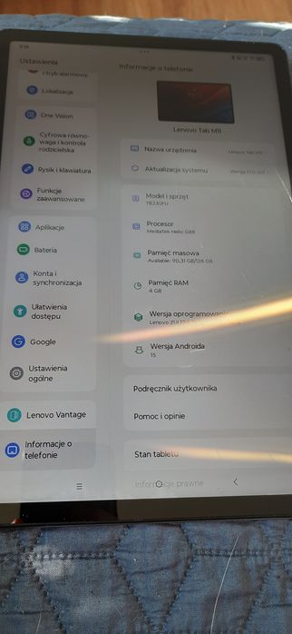 Lenovo TAB M11 4GB RAM 128GB dysk, rysik