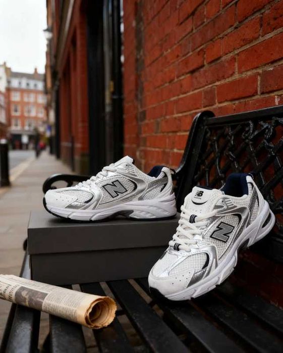 New Balance 530 White Silver Navy Rozmiar 39.5