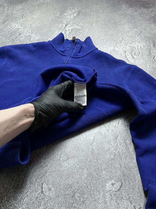 Вінтажний Світшот Polo Ralph Lauren поло ральф лаурен 1/3 зіп пів замок chief keef old money синій колір розмір М