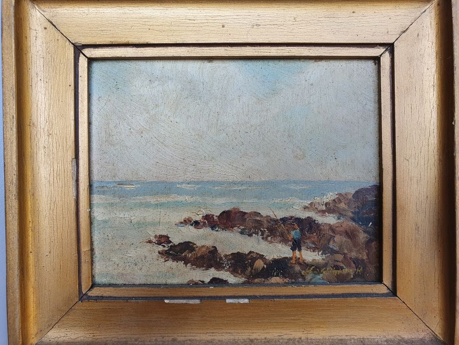 Duas pinturas a oleo J Cavalheiro