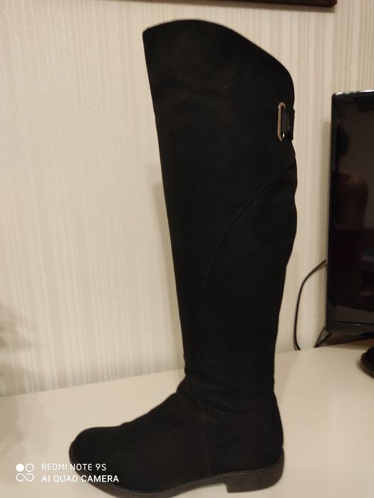 Ботфорти з натуральної замші,  сезон осінь- зима, 39р.
