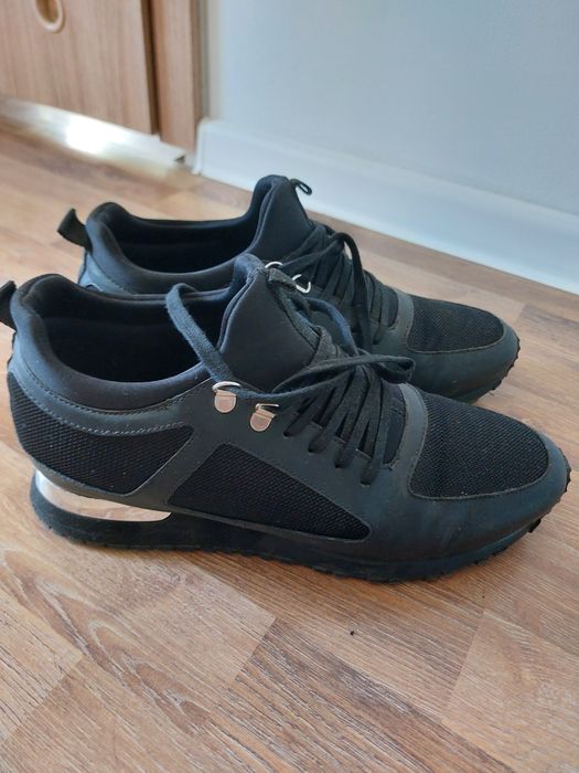 Mallet London buty męskie czarne sznurowane sneakersy