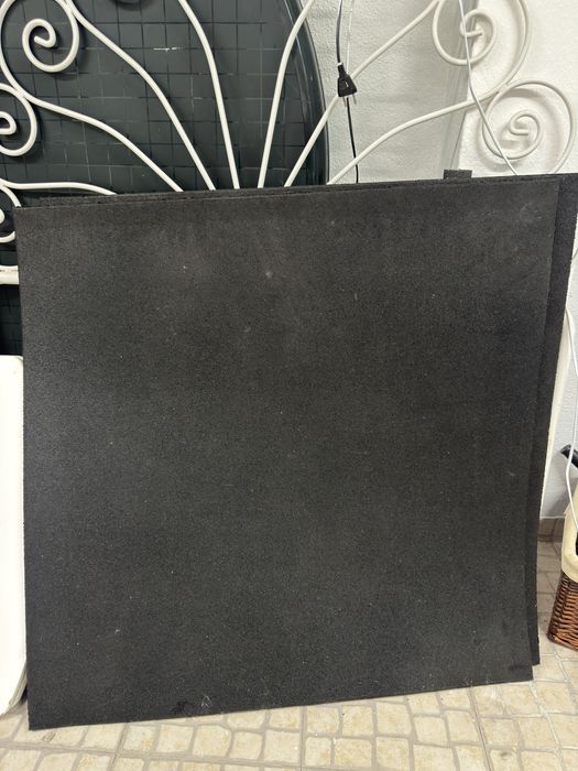 2 placas de Chão de borracha  1x1m