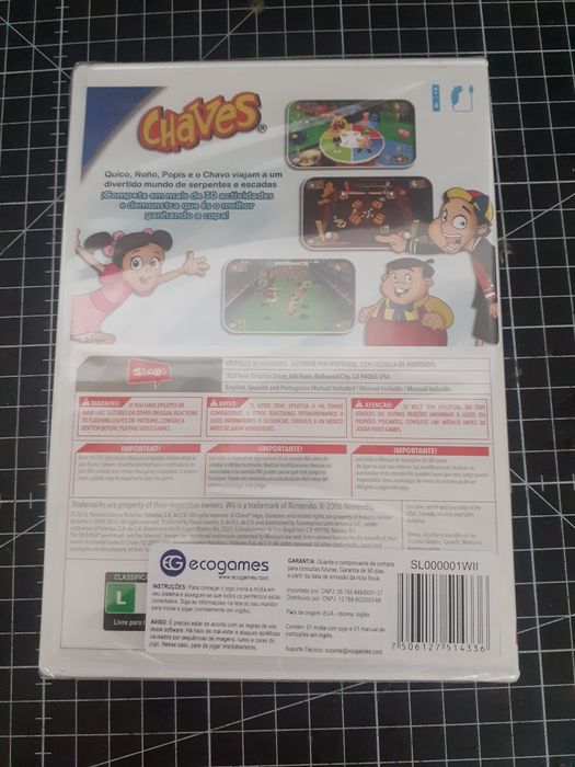 Jogo Raríssimo Chaves Nintendo Wii selado NTSC USA