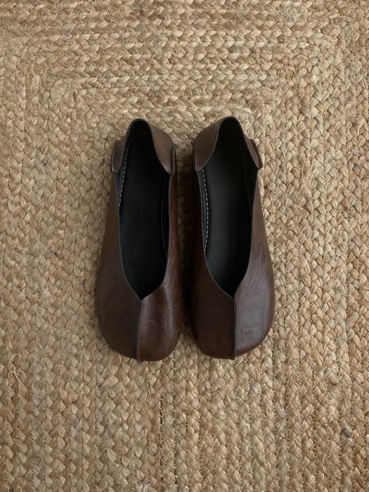 Анатомічні шкіряні балетки