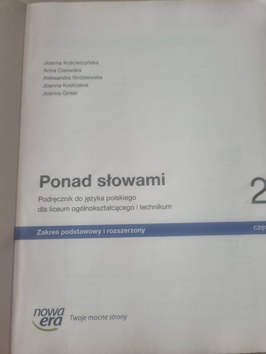 Ponad słowami 2 zakres podstawowy i rozszerzony