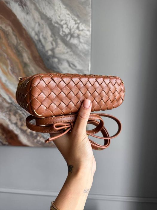 РОЗПРОДАЖ‼️ Bottega Veneta Bang Bang Bag in Brown / сумочка Bottega / жіноча сумочка
