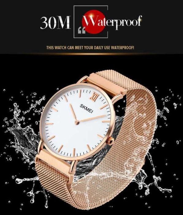 Zegarek SKMEI 1181 bransoleta MESH gold złoty wysyłka 24h