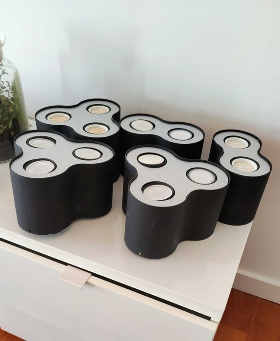 KOMPLET Philips Massive 56332 i 56333 - Lampy sufitowe Plafon NERO