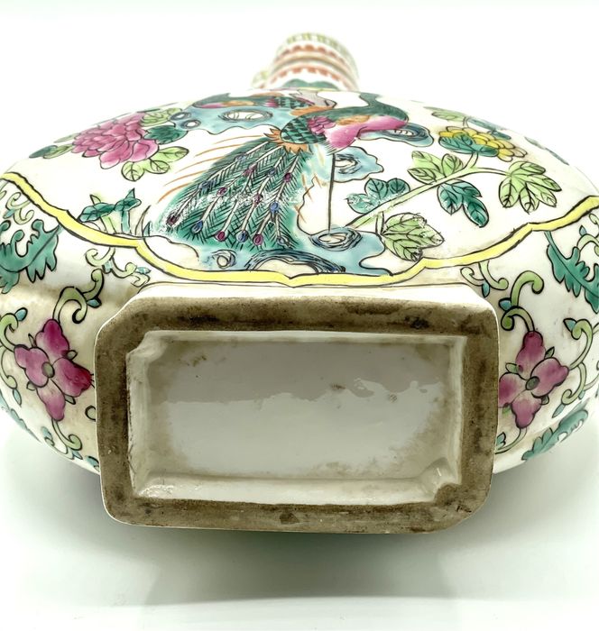 Jarro, vaso de porcelana chinês familia rosa, sec 19 dinastia Qing